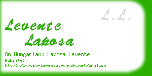 levente laposa business card